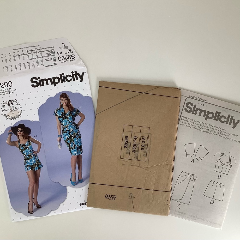 Simplicity S9290 Sewing Pattern - Picture 3 of 6